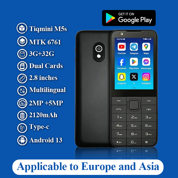 TIQ MINI M5S Black 3g+32g smartphones MTK 6761 Touchscreen phone Button Phone Android phone